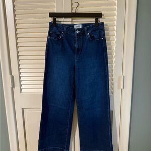 PAIGE Women's Dark Blue Wide Leg Jeans (Anessa)